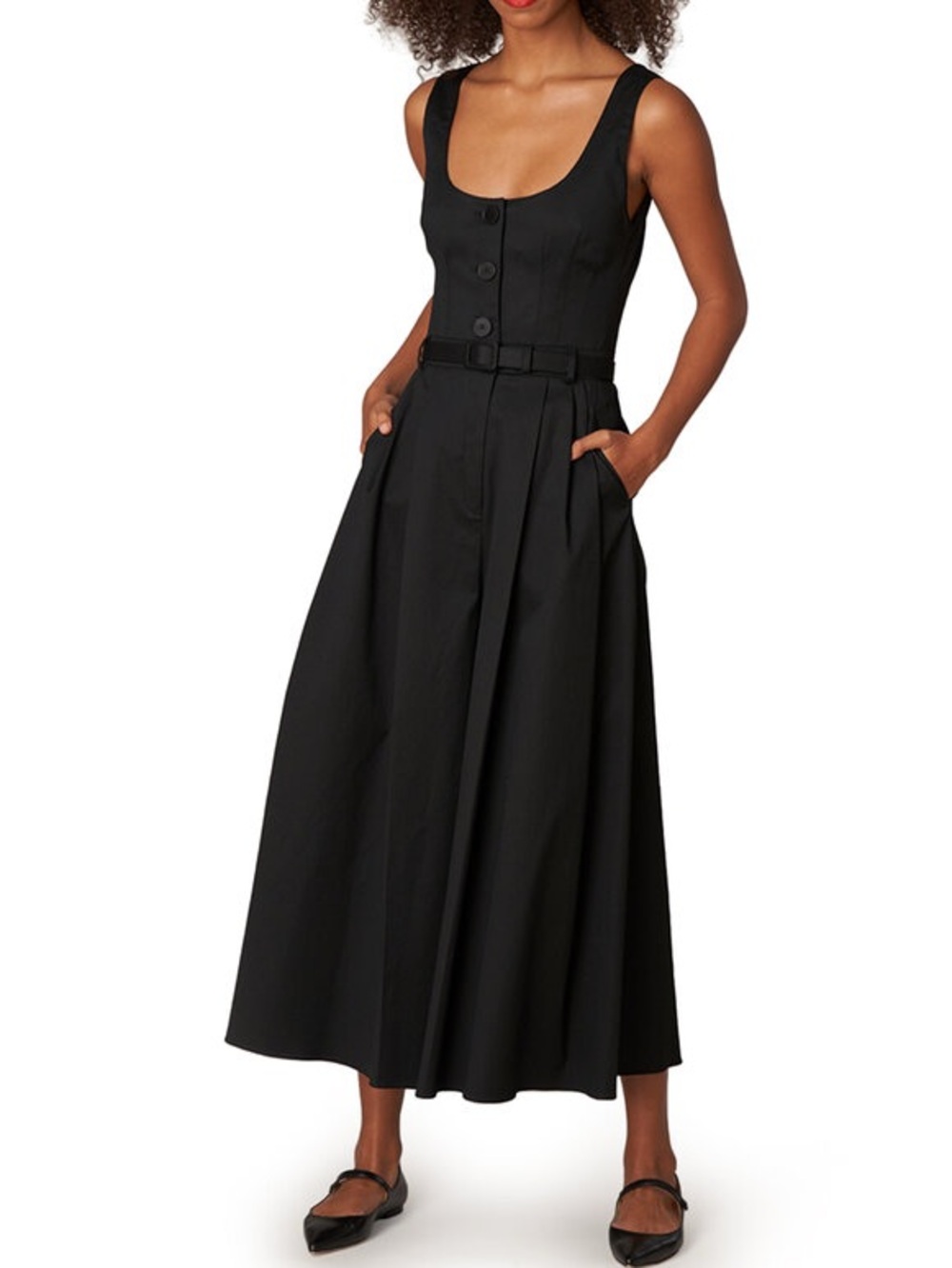 Carolina Herrera Scoopneck Wide Leg Sleeveless Jumpsuit